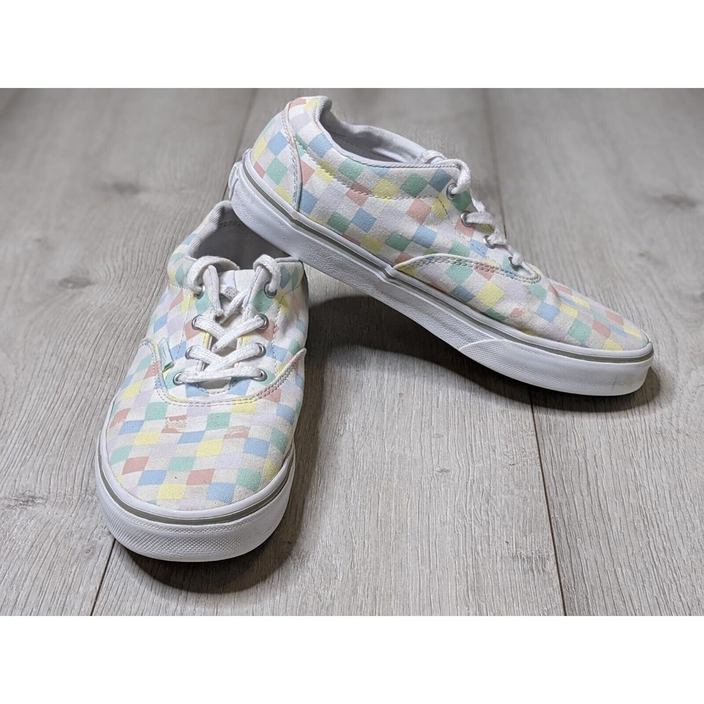 VANS US Missy Old Skool Pastel Rainbow Checkerboard Skate Shoes  4.0